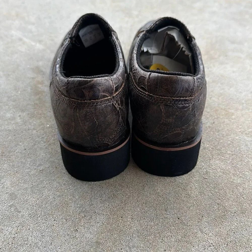 Roper Ricochet Brown Leather Square Toe Slip-On Loafers Women’s Sz 5.5 - Picture 6 of 10